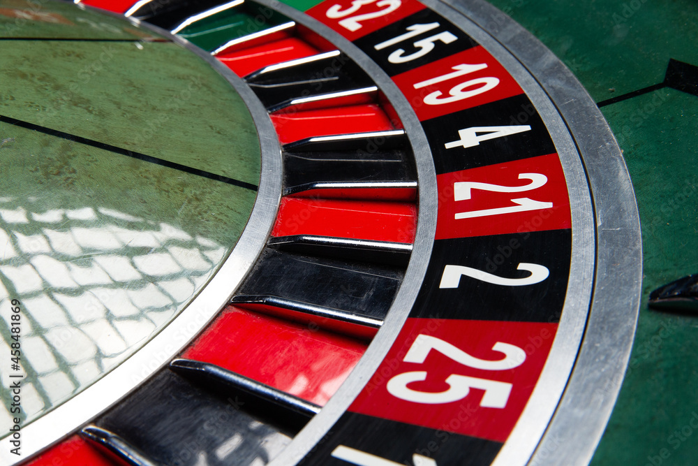 Casino roulette wheel. Close-up. Casino roulette wheel. Close-up.