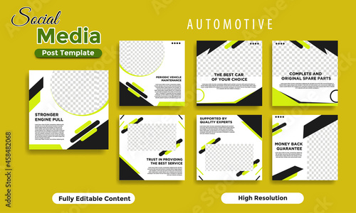 automotive workshop social media post template design