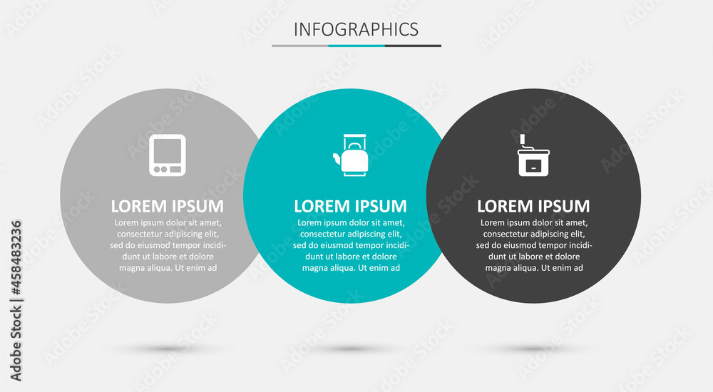 Set Kettle with handle, Electronic coffee scales and Manual grinder. Business infographic template. Vector