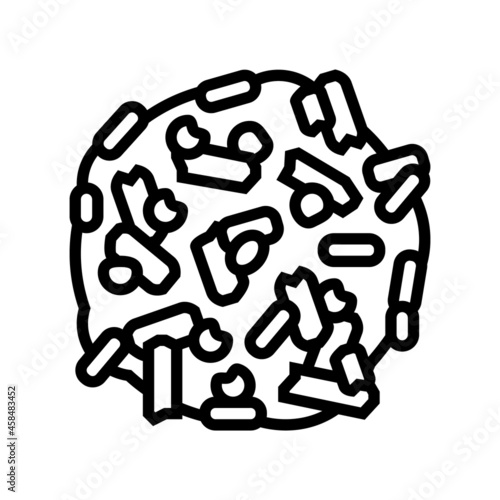 wood pellets line icon vector. wood pellets sign. isolated contour symbol black illustration