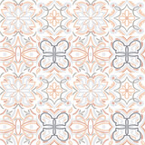 Hand-painted style tiles with ornament. Seamless pattern for kitchen wall or bathroom flooring ceramic.