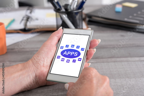 Apps concept on a smartphone
