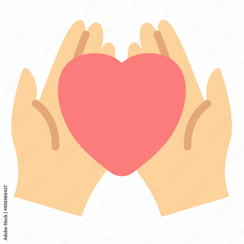 self care with love heart single isolated icon with flat style self care with love heart single isolated icon with flat style