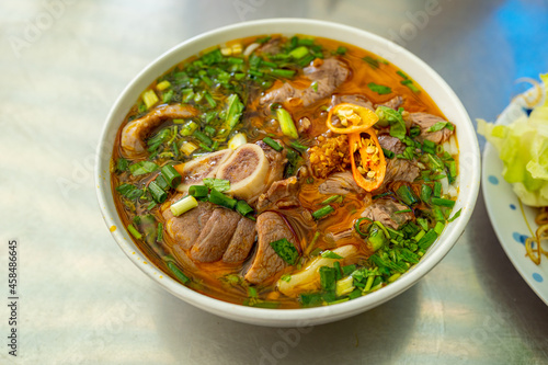Bun Bo Hue, Bun Bo, Vietnamese beef noodle soup spicy