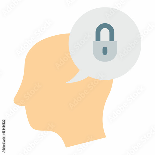 introvert psychology thought single isolated icon with flat style
