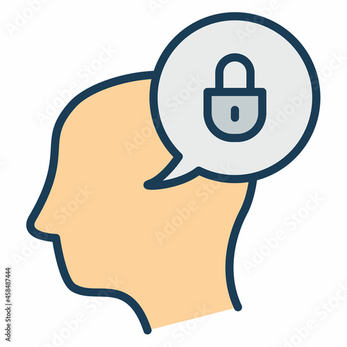 introvert psychology thought single isolated icon with filled line style