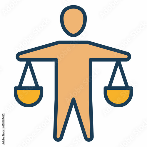 morality fair ethical balance single isolated icon with filled line style