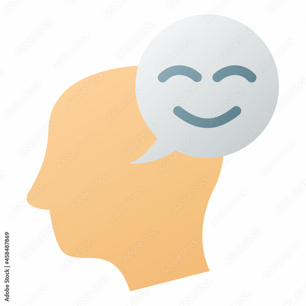 positive thinking concept single isolated icon with smooth style positive thinking concept single isolated icon with smooth style