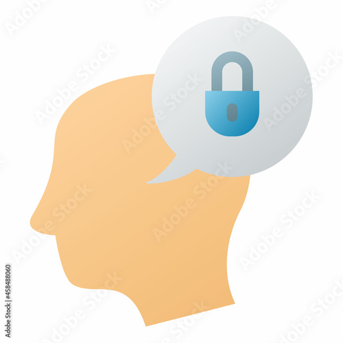 introvert psychology thought single isolated icon with smooth style