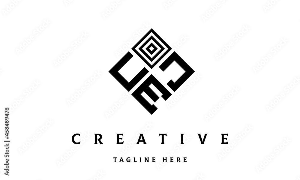 UJE rectangle three latter logo vector UJE rectangle three latter logo vector