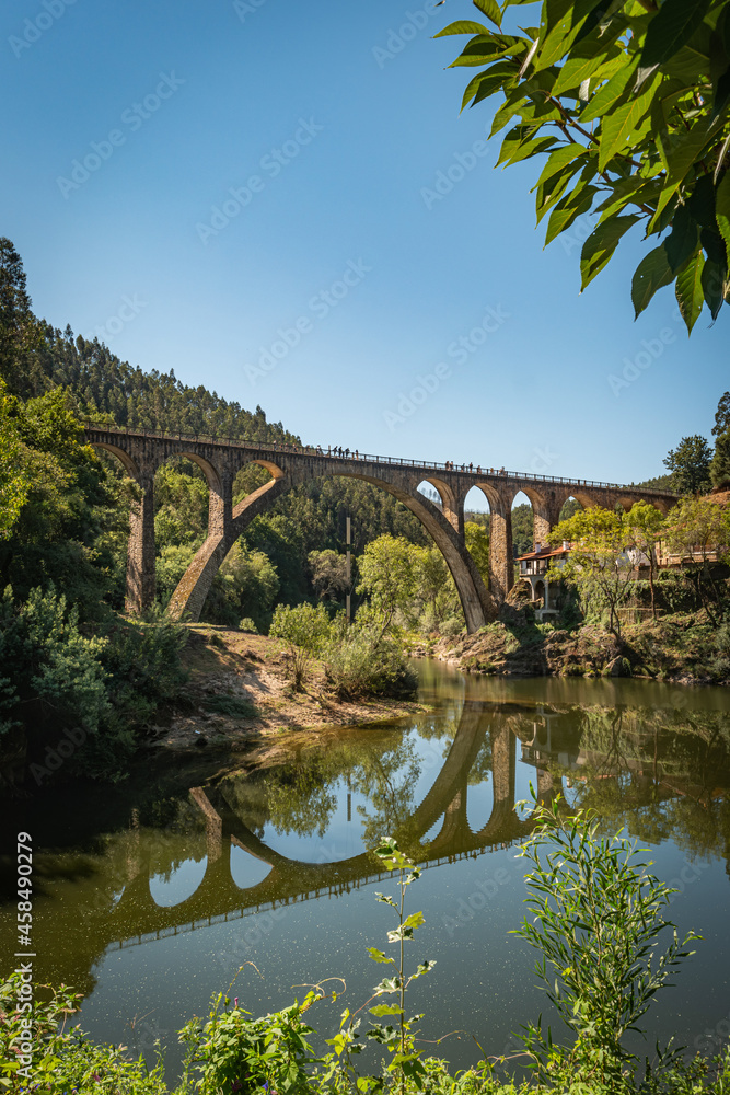 Old railway bridge in Poço de Santiago in Sever do Vouga, Aveiro, Portugal