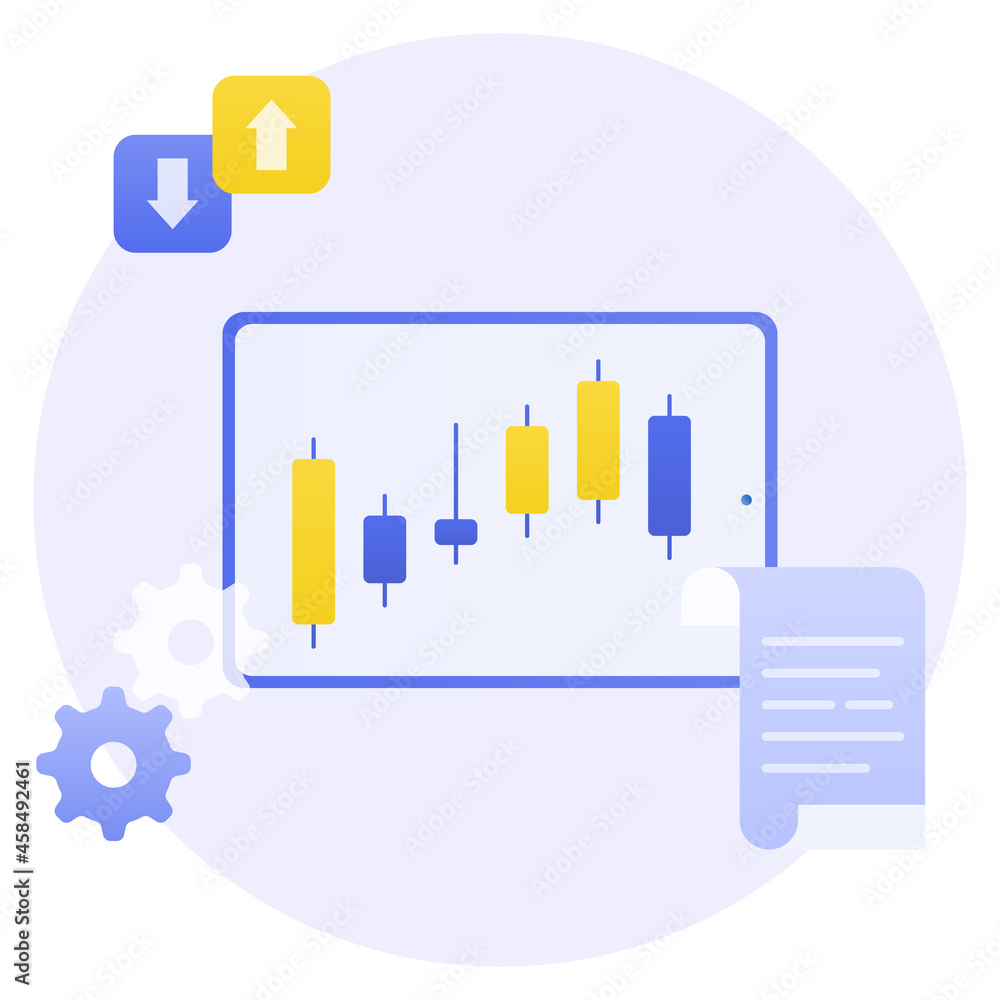 Vector illustration of the stock investment. Vector illustration of the stock investment.