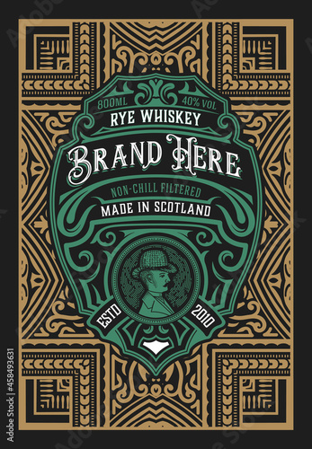 Western card with vintage style