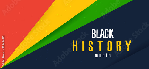 Celebrate Black history month. Horizontal banner.