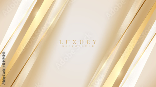 Golden diagonal line luxury background, Modern cover design. invitation card template concept. Vector illustration.