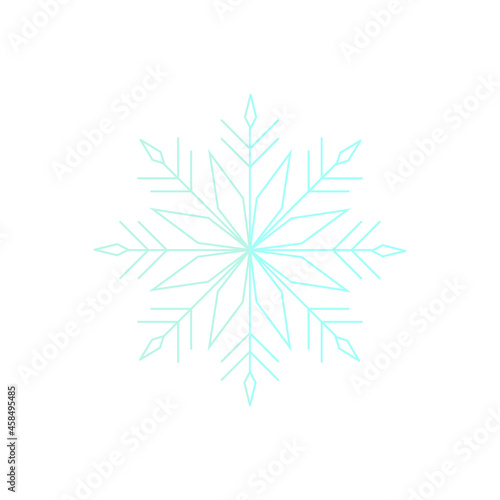 SNOWFLAKE Icon vector Line on white background image for web, presentation, logo, Icon Symbol. 