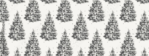 Hand-drawn sketch Christmas pattern NEw year gift