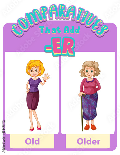 Comparative adjectives for word old
