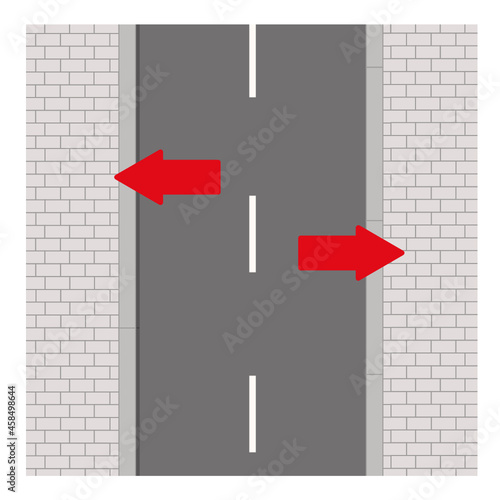 Straße und Bürgersteige