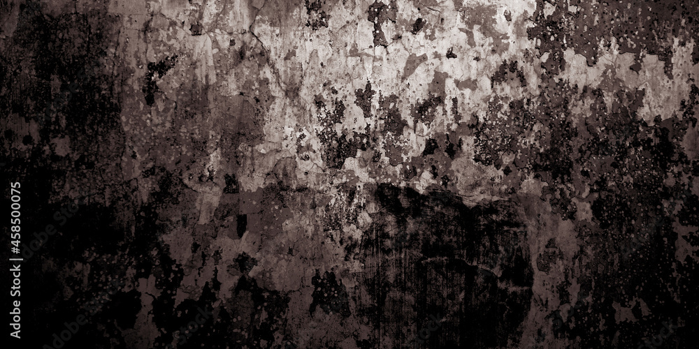 Dark maroon shabby walls. Scary cement texture