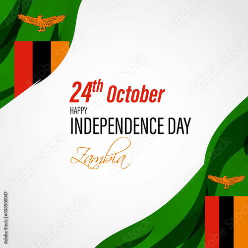 vector illustration for Zambia independence day.