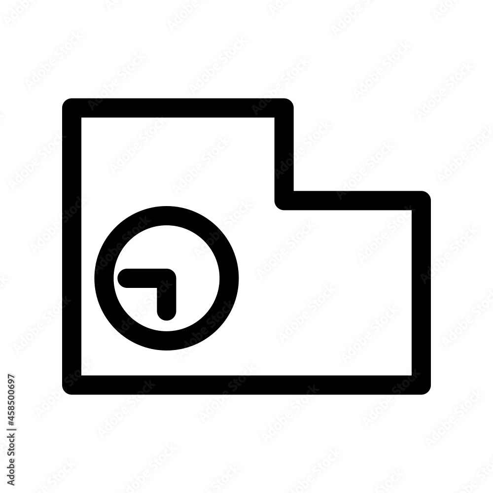 Icon line file folder design vector Icon line file folder design vector