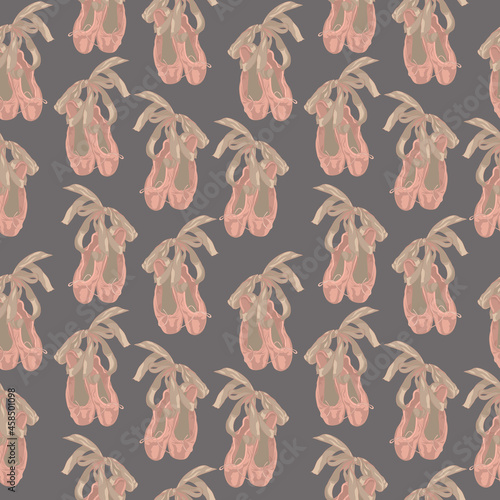 seamless pattern pointe shoes..