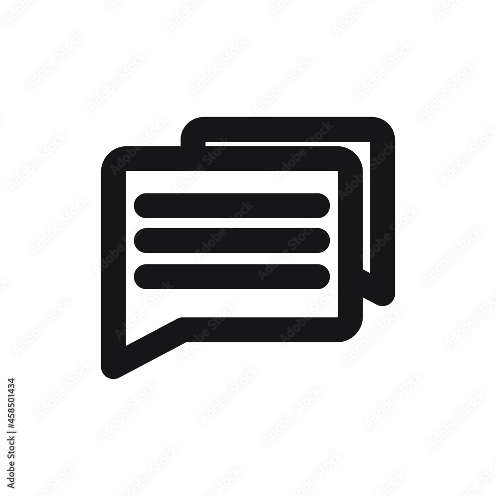 Icon line chatting design vector Icon line chatting design vector