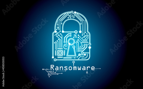ransomware virus with padlock