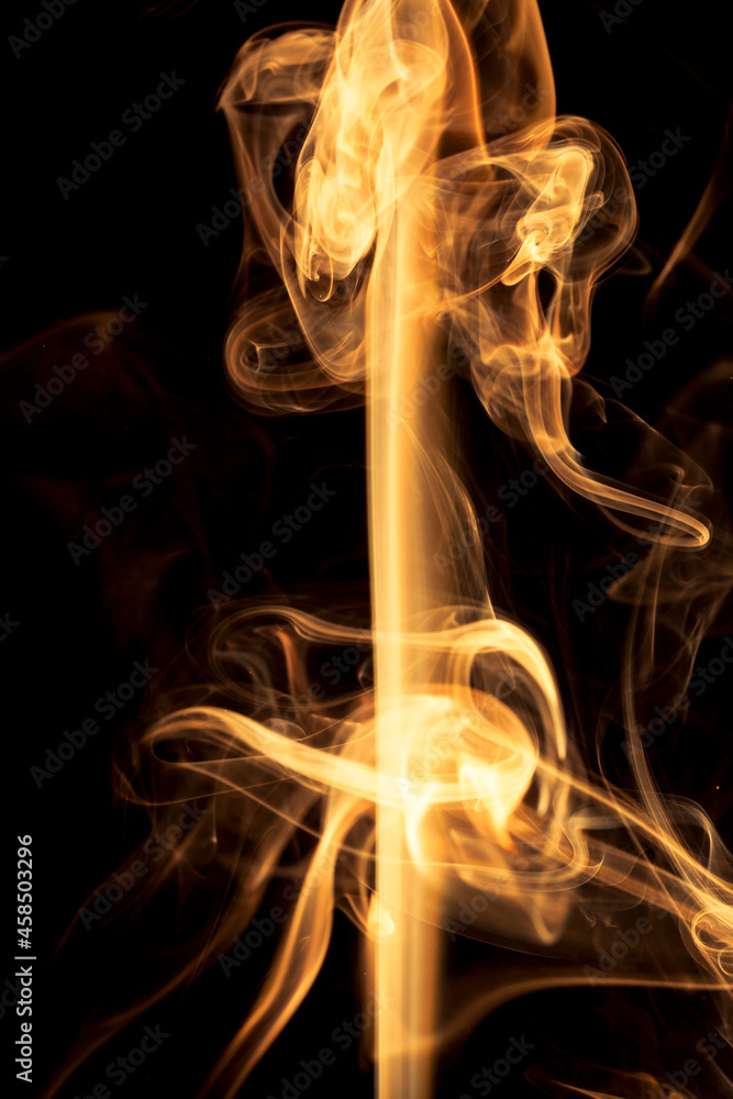 Gold smoke on black background. Gold smoke on black background.