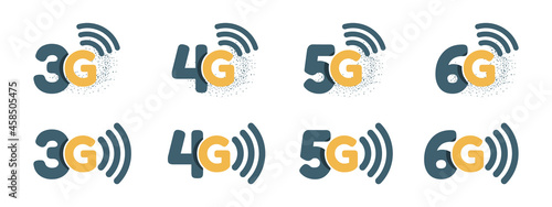 Wireless Technology 5G And More Icons - Different Vector Illustrations Isolated On White Background