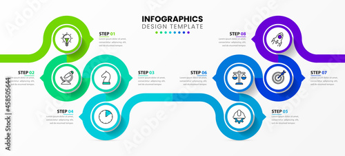 Infographic design template. Creative concept with 8 steps