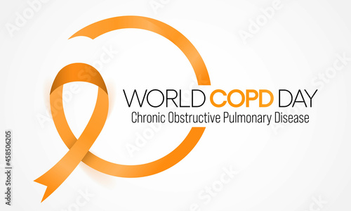 World COPD day (Chronic Obstructive Pulmonary Disease) is observed every year in November, is the name for a group of lung conditions that cause breathing difficulties. Vector illustration