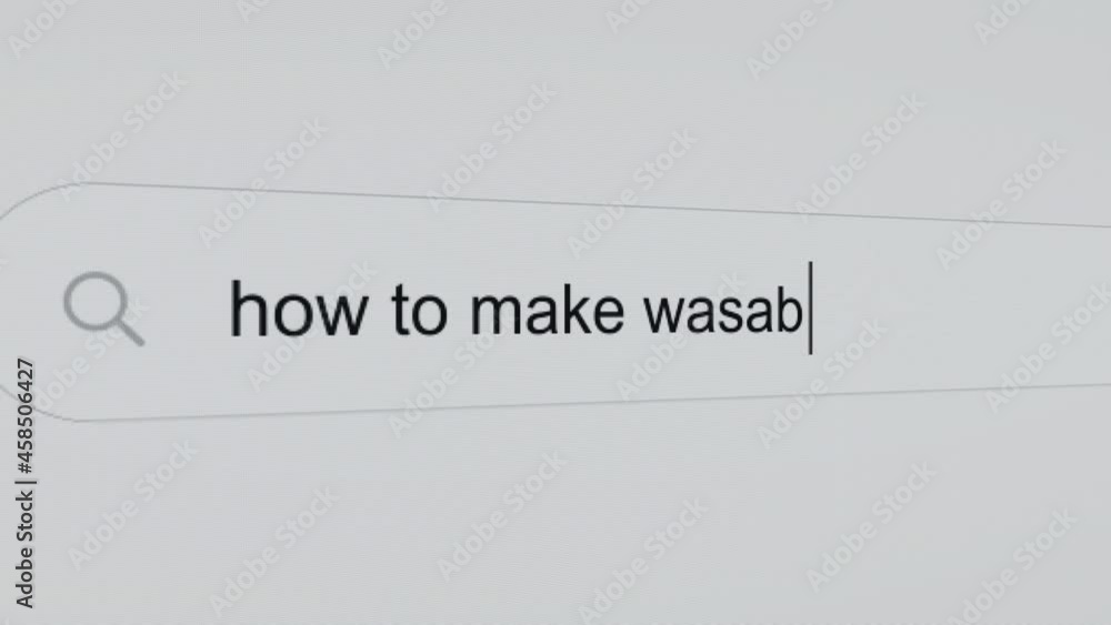 How to make wasabi - Pc screen internet browser search engine bar typing future related question. How to make wasabi - Pc screen internet browser search engine bar typing future related question.