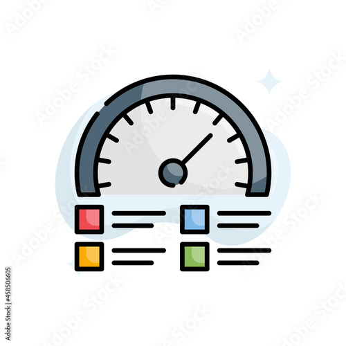 Leading Indicator vector filled outline icon style illustration. EPS 10 file