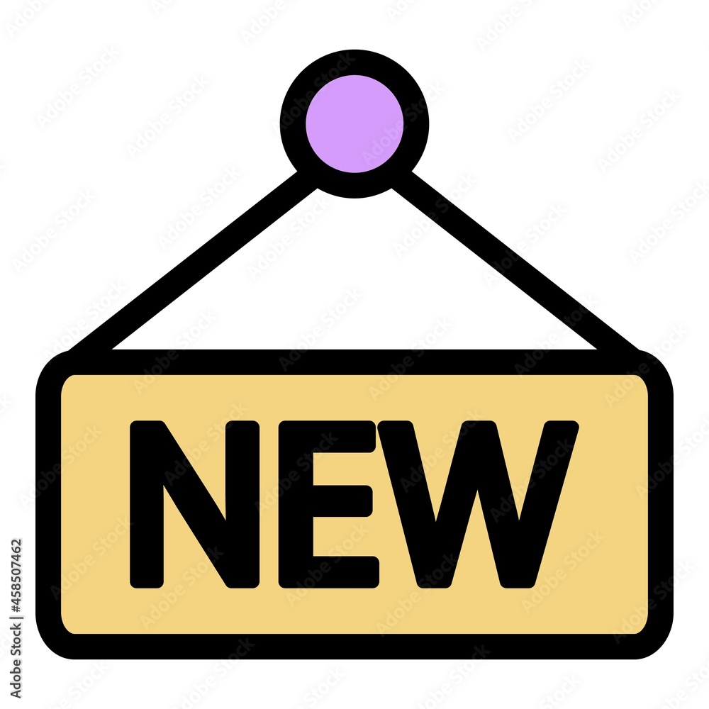 New sale badge icon. Outline new sale badge vector icon color flat isolated New sale badge icon. Outline new sale badge vector icon color flat isolated