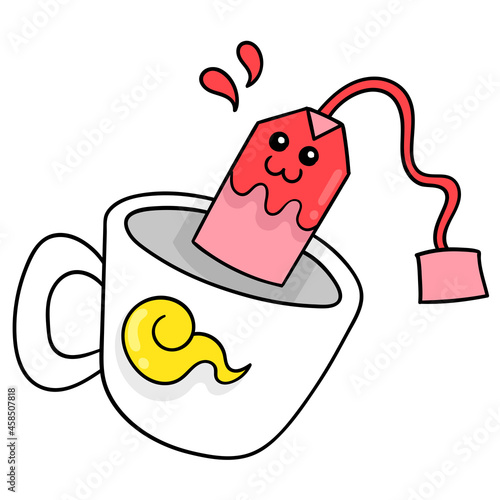 teabags for breakfast, doodle icon image kawaii
