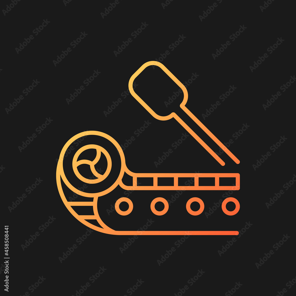 Indigenous culture gradient vector icon for dark theme. Historical heritage. Crafted boat for voyage and fishery. Thin line color symbol. Modern style pictogram. Vector isolated outline drawing Indigenous culture gradient vector icon for dark theme. Historical heritage. Crafted boat for voyage and fishery. Thin line color symbol. Modern style pictogram. Vector isolated outline drawing