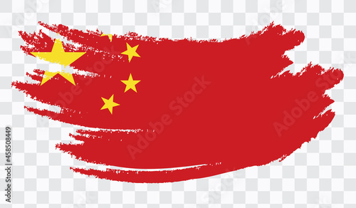 Fotografering Grunge brush stroke with  CHINA national flag