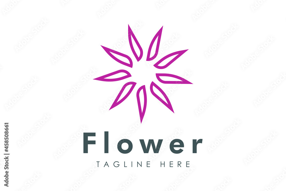 Simple and elegant flower logo template Simple and elegant flower logo template
