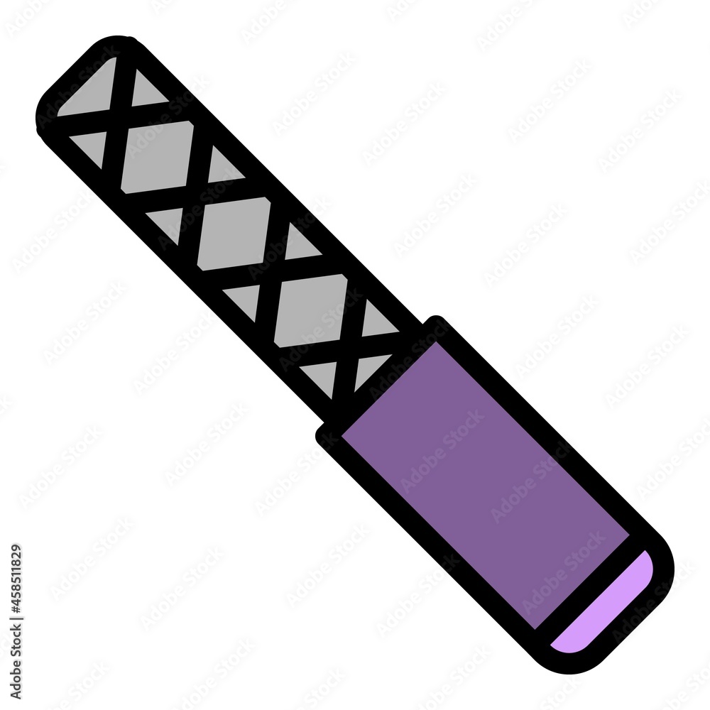 Nail file icon. Outline nail file vector icon color flat isolated Nail file icon. Outline nail file vector icon color flat isolated