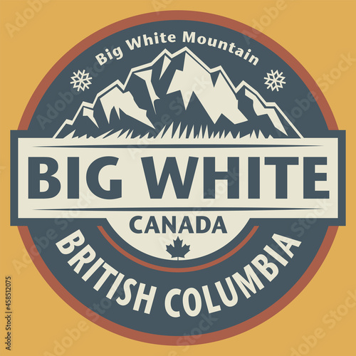 Emblem with the name of Big White, British Columbia, Canada