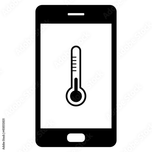 Thermometer und Smartphone