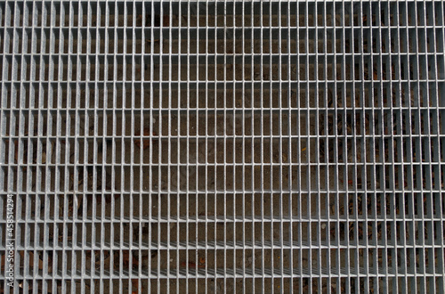 Metal grid pattern.