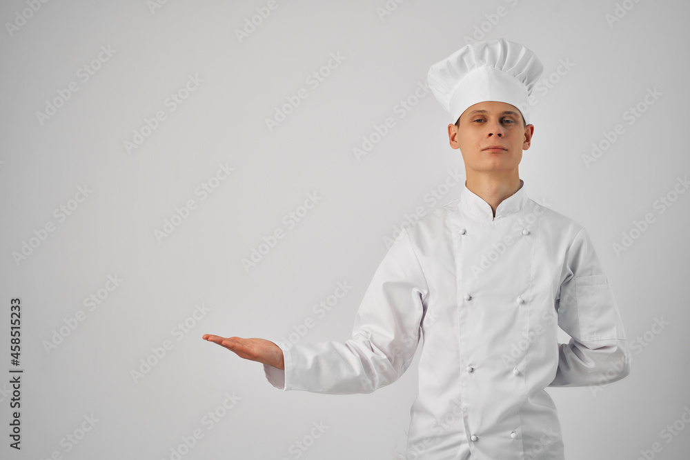 man in chef's uniform posing work professional man in chef's uniform posing work professional
