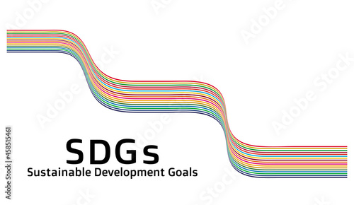 シンプルなグリーティングカード 持続可能な開発目標 SDGs17色のラインアートです ベクター
