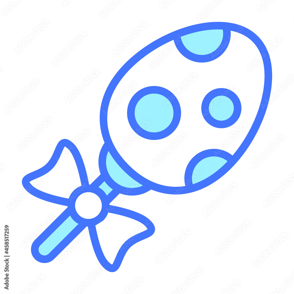 Candy egg, sweet, decoration Blue Outline Simple Icon. Candy egg, sweet, decoration Blue Outline Simple Icon.