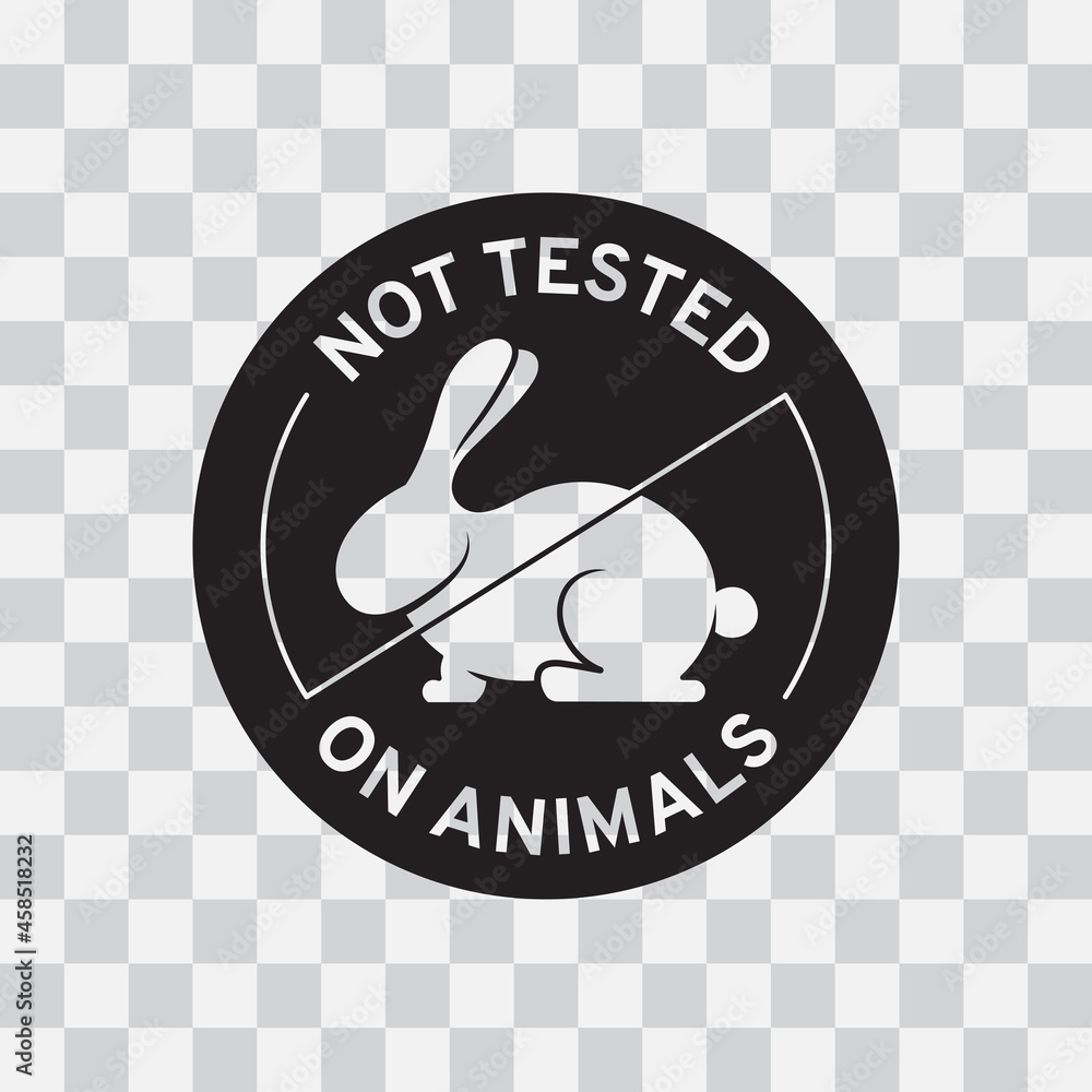 Not tested on animals circle icon. Vector illustration isolated on  transparent background Stock Vector | Adobe Stock