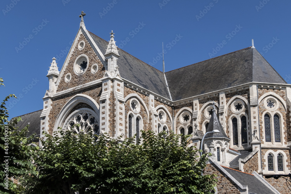 Saint-Nazaire Church - neo-gothic church inaugurated in 1891. Saint-Nazaire, Loire-Atlantique, France.