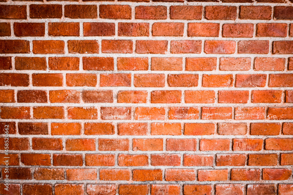 Obraz premium Red brick texture background, abstract background texture and vintage style pattern.